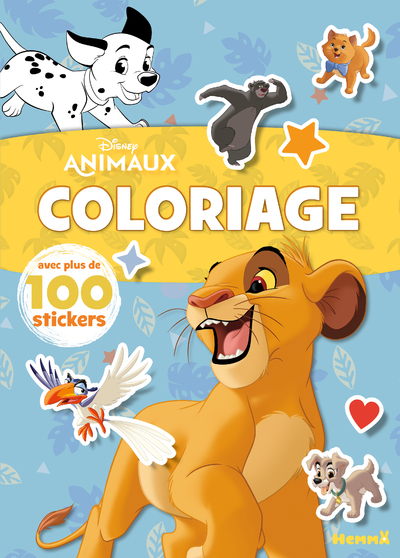 DISNEY ANIMAUX - COLORIAGE AVEC PLUS DE 100 STICKERS (ROI LION)