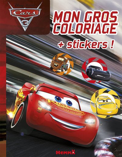 CARS 3 MON GROS COLORIAGE + STICKERS !