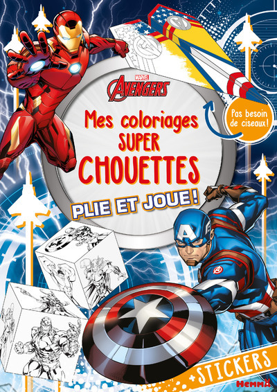 MARVEL AVENGERS - MES COLORIAGES SUPER CHOUETTES - PLIE ET JOUE !