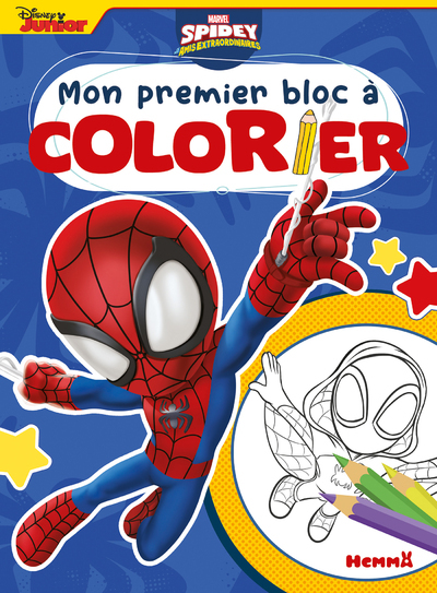 MARVEL SPIDEY ET SES AMIS EXTRAORDINAIRES - MON PREMIER BLOC A COLORIER (SPIDEY ET GHOST-SPIDER)