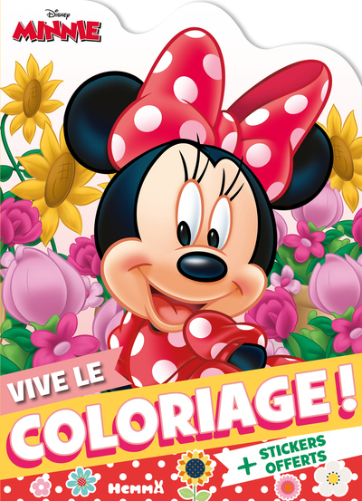 DISNEY MINNIE - VIVE LE COLORIAGE ! (MINNIE FLEURIE) - + STICKERS OFFERTS