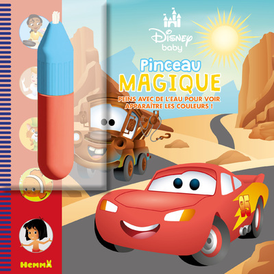 DISNEY BABY - PINCEAU MAGIQUE (FLASH MCQUEEN) - PEINS AVEC DE L´EAU POUR VOIR APPARAITRE LES COULEUR