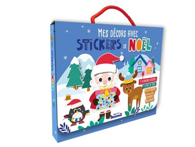 MON P´TIT HEMMA - MES DECORS AVEC STICKERS DE NOEL (VALISETTE) - 5 PLANCHES DECORS, 1 LIVRE DE COLO,