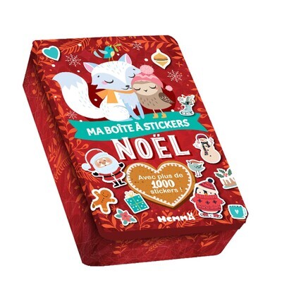 MA BOITE A STICKERS - NOEL (RENARD BLANC ET OISEAU) - AVEC PLUS DE 1000 STICKERS !