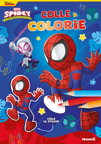 MARVEL SPIDEY ET SES AMIS EXTRAORDINAIRES - COLLE ET COLORIE (SPIDEY GRIMPE)