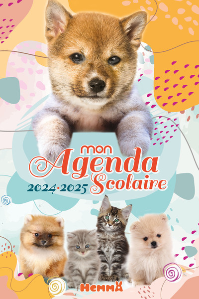 MON AGENDA SCOLAIRE 2024-2025 (BEBES ANIMAUX)