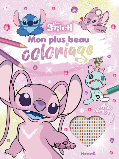 DISNEY STITCH - MON PLUS BEAU COLORIAGE (ANGEL) - AVEC STRASS