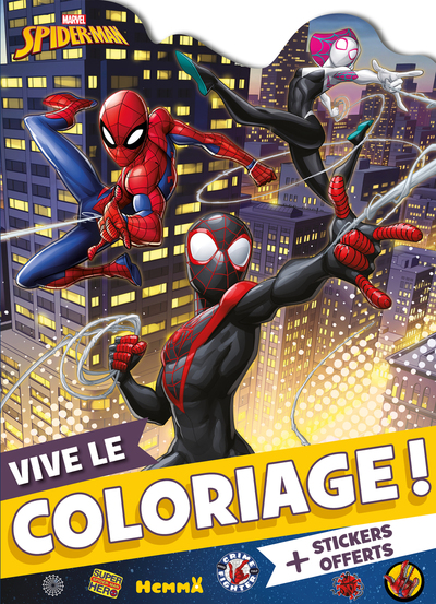 MARVEL SPIDER-MAN - VIVE LE COLORIAGE ! (SPIDER-MAN TEAM) - + STICKERS OFFERTS