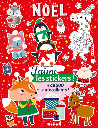J´AIME LES STICKERS - NOEL - + DE 500 AUTOCOLLANTS ! - DES STICKERS A COLORIER - DES STICKERS PAILLE