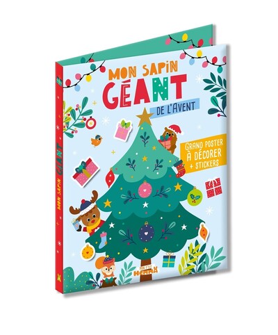 MON P´TIT HEMMA - MON SAPIN GEANT DE L´AVENT - GRAND POSTER A DECORER + STICKERS - 24 COLOS