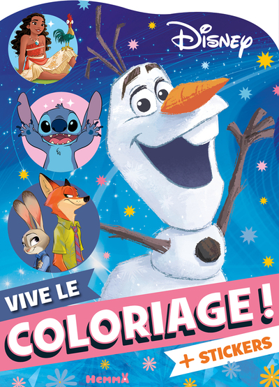 DISNEY - VIVE LE COLORIAGE ! (GRAND OLAF) - + STICKERS OFFERTS