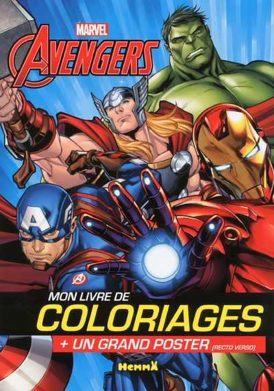 MARVEL AVENGERS MON LIVRE DE COLORIAGES + UN GRAND POSTER