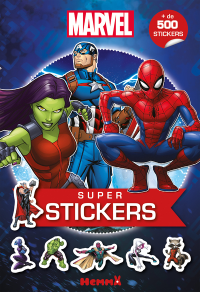 MARVEL - SUPER STICKERS (GAMORRA, CAPTAIN AMERICA, SPIDER-MAN)