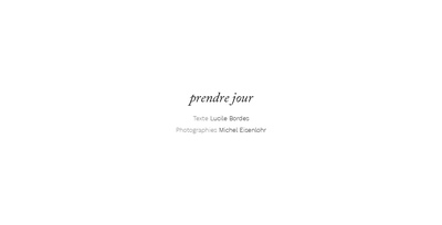 PRENDRE JOUR