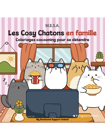 LES COSY CHATONS EN FAMILLE - COLORIAGES COCOONING POUR SE DETENDRE