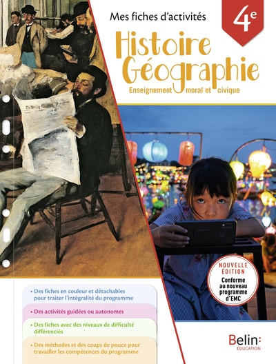 MES FICHES D´ACTIVITES HISTOIRE GEOGRAPHIE EMC 4E 2025