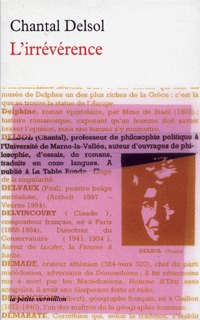 IRREVERENCE(ESSAI SUR L'ESPRIT EUROPEEN)