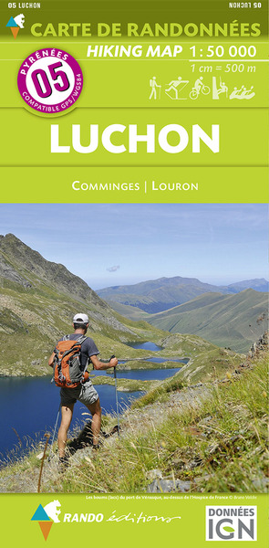 05 LUCHON COMMINGES LOURON - CARTE RANDONNEE 1/50.000