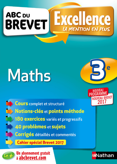 ABC DU BREVET EXELLENCE MATHS 3E