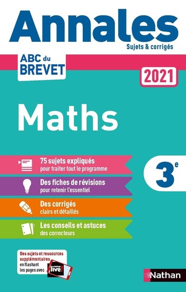 ANNALES BREVET 2021 MATHS - CORRIGE