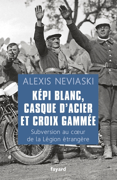 KEPI BLANC, CASQUE D´ACIER ET CROIX GAMMEE