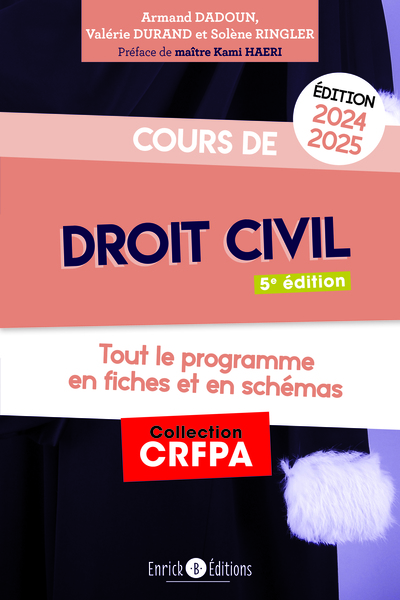 COURS DE DROIT CIVIL 2024-2025 - TOUT LE PROGRAMME EN FICHES ET EN SCHEMAS