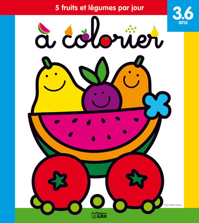 5 FRUITS ET LEGUMES PAR JOUR A COLORIER : LA VOITURE