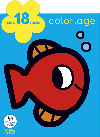 COLORIAGE POISSON ROUGE 18M ANI MER