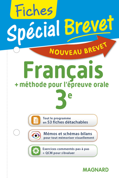 FICHES SPECIAL BREVET FRANCAIS 3E + METHODE POUR L´ EPREUVE ORALE  ED. 2016