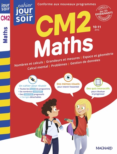 MATHS CM2 - CAHIER JOUR SOIR - CONCU ET RECOMMANDE PAR LES ENSEIGNANTS