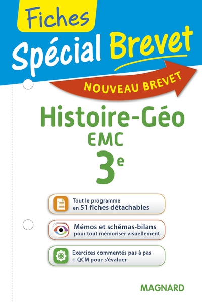 SPECIAL BREVET FICHES HISTOIRE GEO EMC 3E  2016
