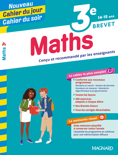 CAHIER DU JOUR CAHIER DU SOIR MATHS 3E 2019