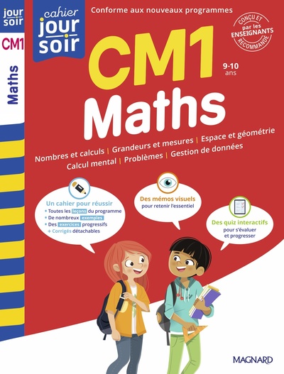 MATHS CM1 - CAHIER JOUR SOIR - CONCU ET RECOMMANDE PAR LES ENSEIGNANTS