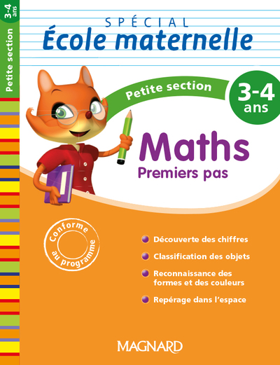 MATHS PS 3 / 4 ANS PREMIERS PAS SPECIAL ECOLE MATERNELLE