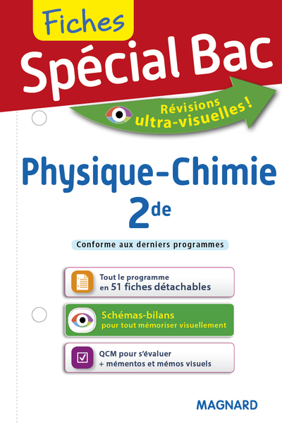 SPECIAL BAC FICHES PHYSIQUE-CHIMIE 2DE 2018