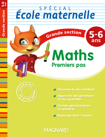 MATHS GS 5 / 6 ANS PREMIERS PAS SPECIAL ECOLE MATERNELLE