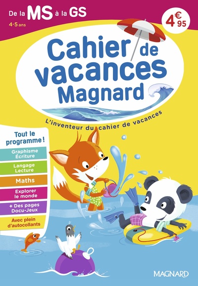 CAHIER DE VACANCES 2026, DE LA MS VERS LA GS 4-5 ANS - MAGNARD