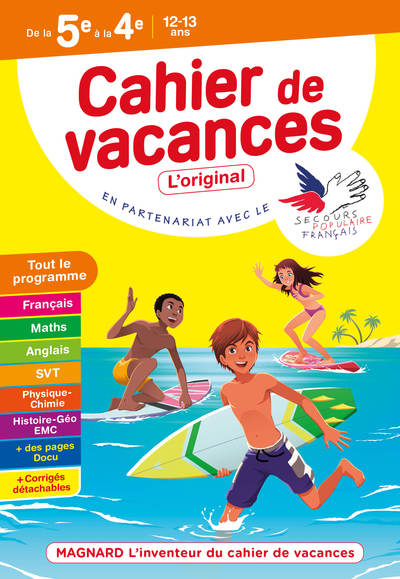 CAHIER DE VACANCES 2021, DE LA 5E VERS LA 4E - MAGNARD, L´INVENTEUR DES CAH