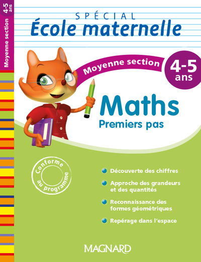 MATHS MS 4 / 5 ANS PREMIERS PAS SPECIAL ECOLE MATERNELLE