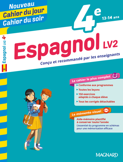 CAHIER DU JOUR CAHIER DU SOIR ESPAGNOL 4E 2019