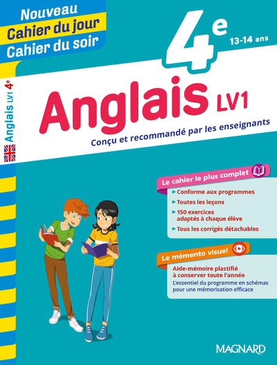 CAHIER DU JOUR CAHIER DU SOIR ANGLAIS 4E 2019