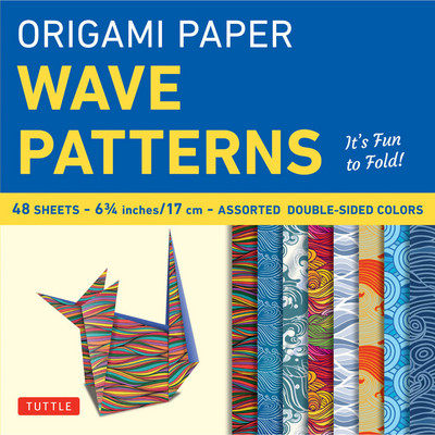 ORIGAMI PAPER - WAVE PATTERNS SMALL 6" 3/4 48 SHEETS /ANGLAIS