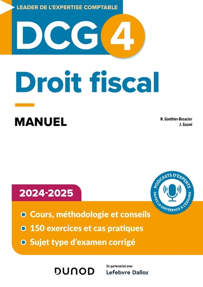 DCG 4 - DROIT FISCAL - MANUEL 2024-2025