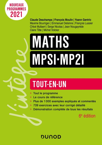 MATHS MPSI-MP2I - 6E ED. - TOUT-EN-UN
