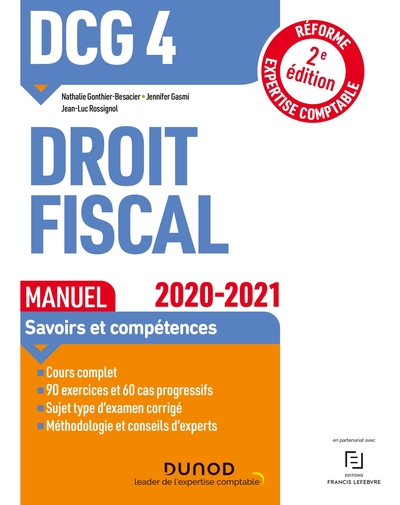 DCG 4 - DROIT FISCAL - T01 - DCG 4 DROIT FISCAL - MANUEL - 2020/2021