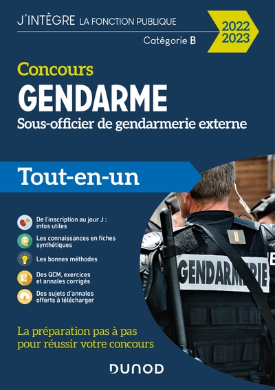 FONCTION PUBLIQUE D´ETAT - T01 - CONCOURS GENDARME - SOUS-OFFICIER DE GENDARMERIE EXTERNE - 2022/202