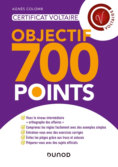 CERTIFICAT VOLTAIRE - OBJECTIF 700 POINTS