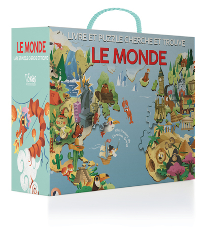 LIVRE ET PUZZLE CHERCHE ET TROUVE LE MONDE