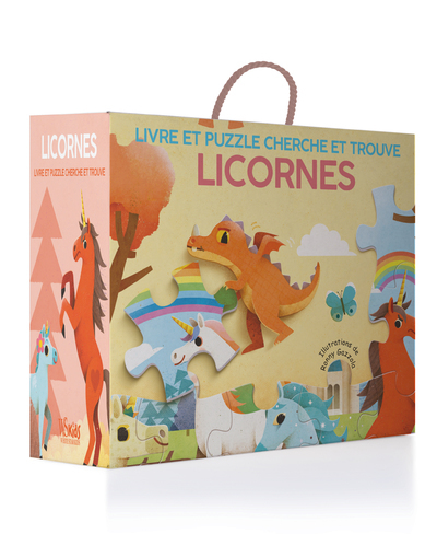 LIVRE ET PUZZLE CHERCHE ET TROUVE - LICORNES