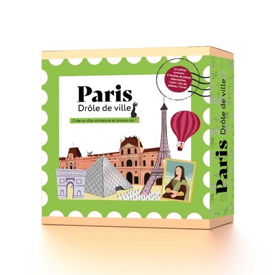 PARIS DROLE DE VILLE CREE TA VILLE MINIATURE ET AMUSE-TOI ! - LE COFFRET CONTIENT 6 FEUILLES DE PIEC